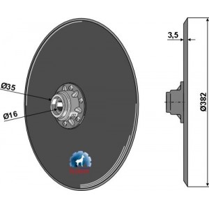 Высевающий диск Ø382x3,5 в сборе с подшипником