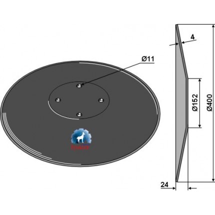 Диск гладкий 400 X 4