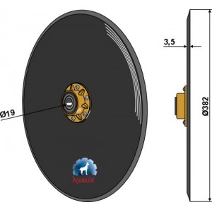 Высевающий диск Ø382x3,5 в сборе с подшипником