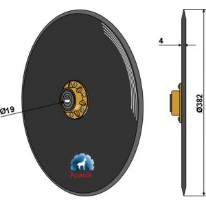 Высевающий диск 382х4мм в сборе с подшипником