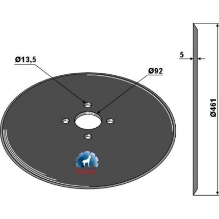 Дисковый сошник Ø461x5