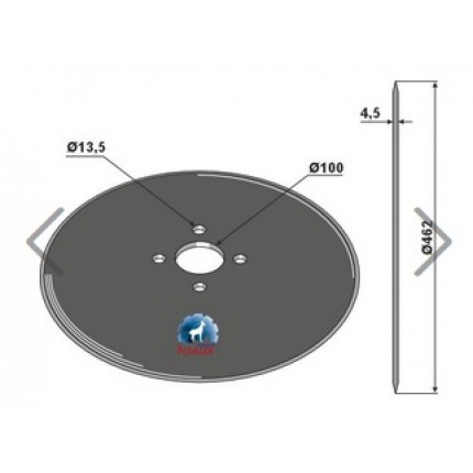 Дисковый сошник Ø462x4,5