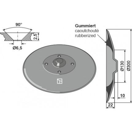 Высевающий диск Ø300x2,5