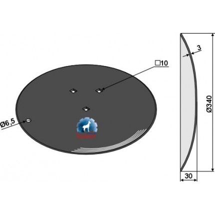 Высевающий диск Ø340x3
