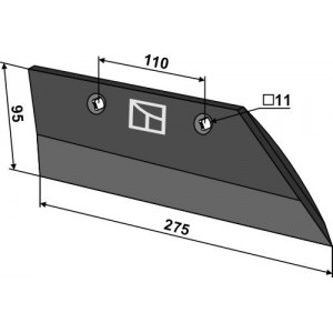 Лемех предплужника 275 - правый