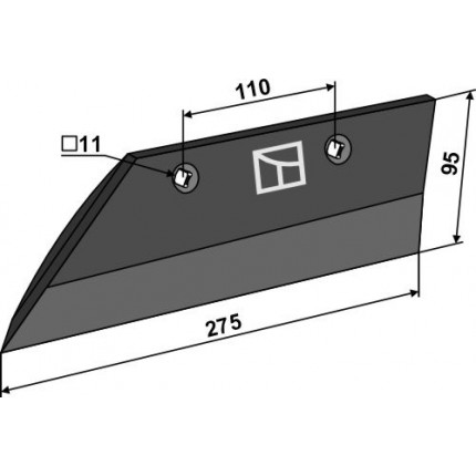 Лемех предплужника 275 - левый