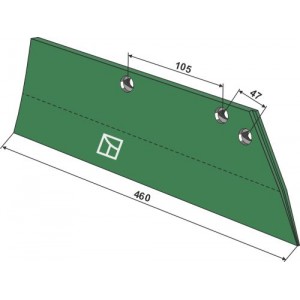 Лемех, задняя часть 10мм - правый