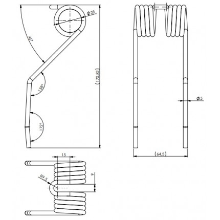 Зуб пружинный подборщика