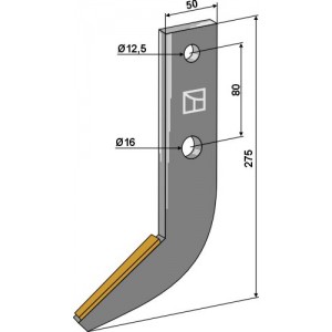 Крюк фрезера для рядового рыхлителя - Карбид